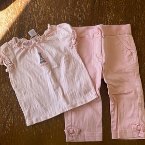Janie and Jack pants and tee size 2T